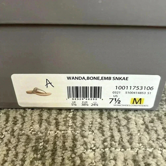 Womens Vionic Wanda Toe Post Sandal Bone Size 7.5 - Picture 4 of 6